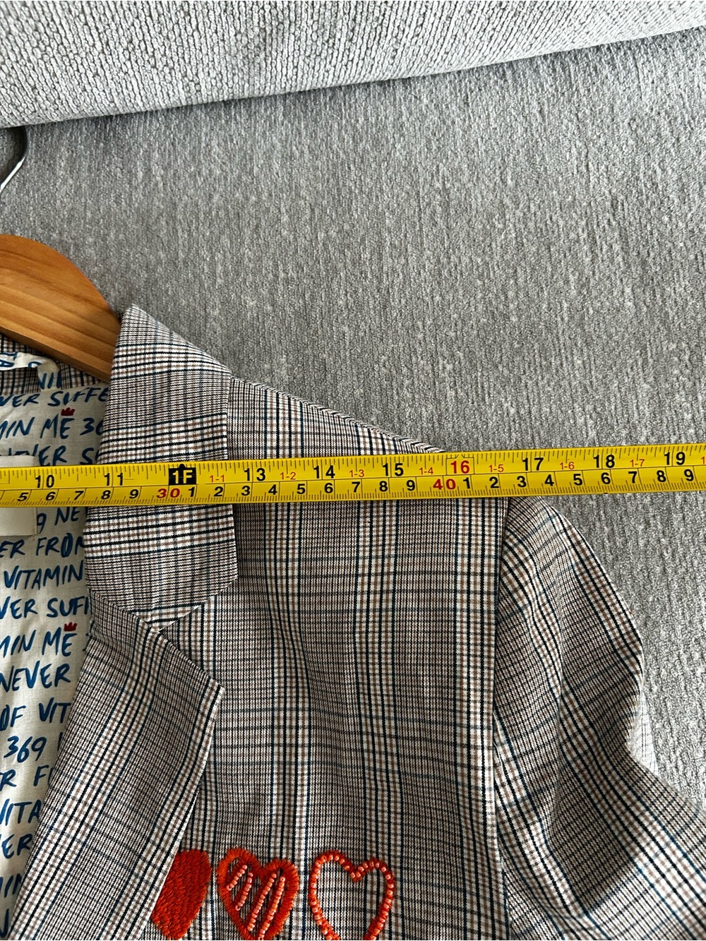 Me369 Freya Checks Hello Blazer Size M Womens Preppy - Picture 11 of 16